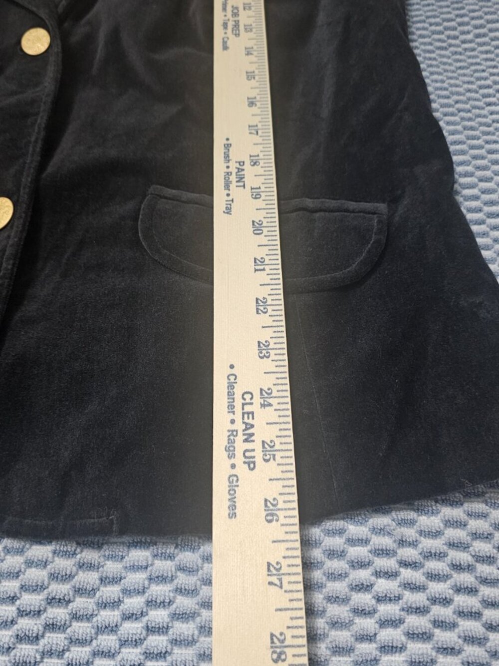 NEW Old Navy Quiet Luxury Black Velvet Blazer Gold  Buttons Paisley Lining  XL - Picture 8 of 8